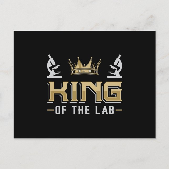 King Of The Lab Laboratory Technician Lab Tech Postcard (Front)