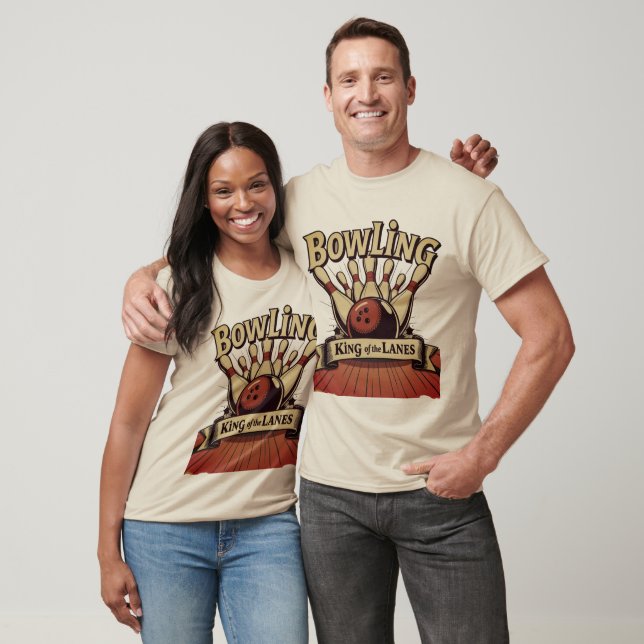 **King of the Lanes Bowling T-Shirt – Retro Strike (Unisex)