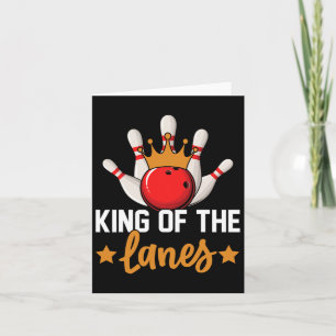 King Of The Lanes I Bowling Card