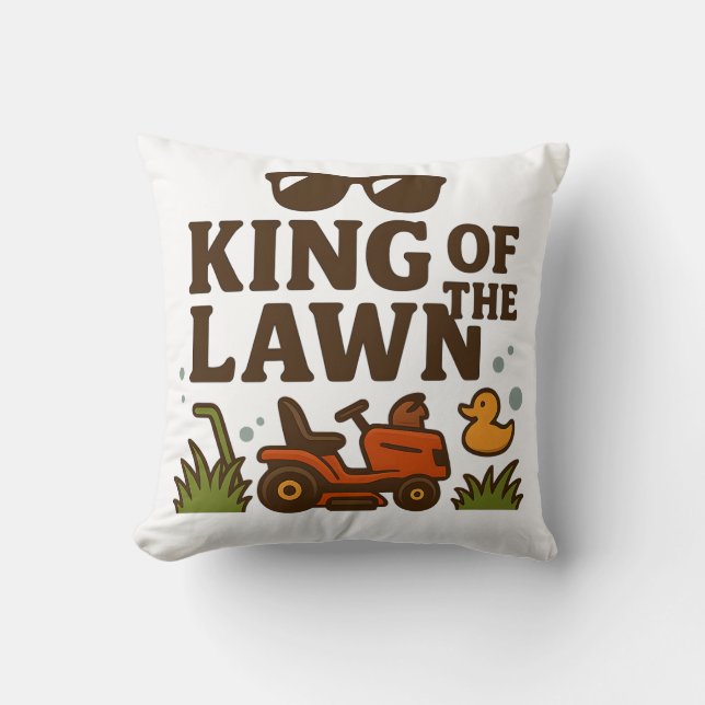 King of the Lawn – Dad Edition Cushion (Front)
