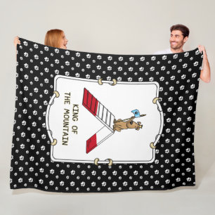 King of the Mountain Dog Agility Design Fleece Blanket