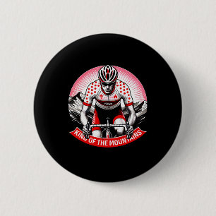 King Of The Mountains Climbing Bicycle Tour Rider  6 Cm Round Badge