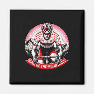 King Of The Mountains Climbing Bicycle Tour Rider  Magnet