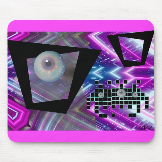 King of the New Vaporwave Invasion Mouse Pad (Front)