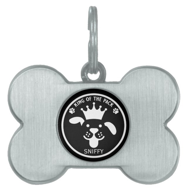 King Of The Pack Dog Pet ID Tag (Front)