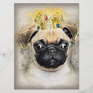 King Of The Pug Dogs, Funny Dog, Pug Lover Gift Menu