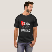 King Of The Queen red heart and a crown black