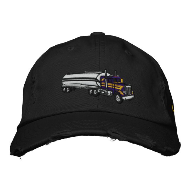 King of the Road with personalised name Embroidered Hat (Front)