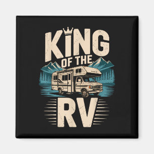 King of the rv rv camping camper adventure magnet