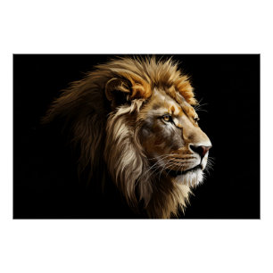 King of the Savannah Glossy Poster