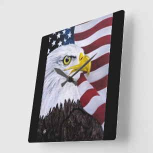 King of the Skies Painting by Alfred Fox Square Wall Clock