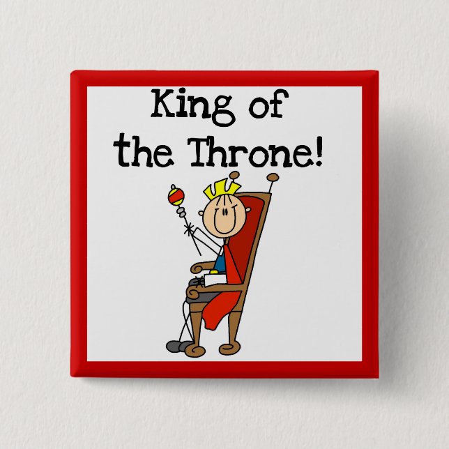 King of the Throne 15 Cm Square Badge (Front)