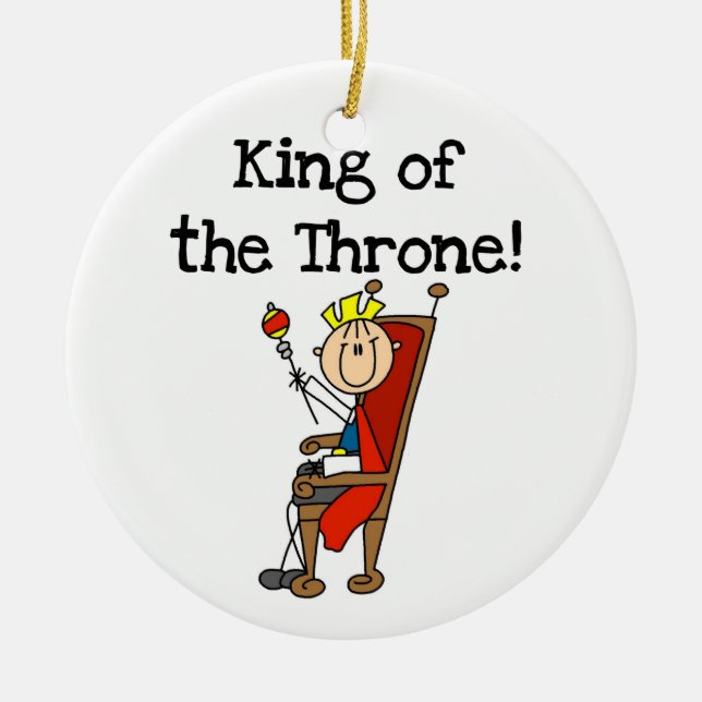 King of the Throne Ceramic Tree Decoration (Front)