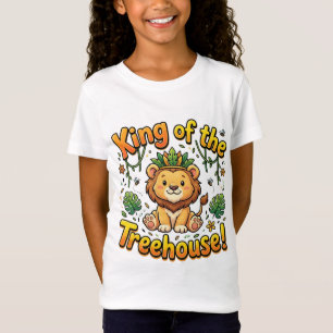 King of the Treehouse Cute Lion T-Shirt Kids