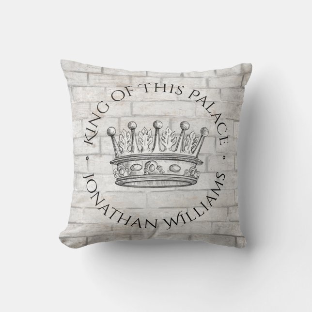 King of This Palace Crown with Name Cushion (Front)