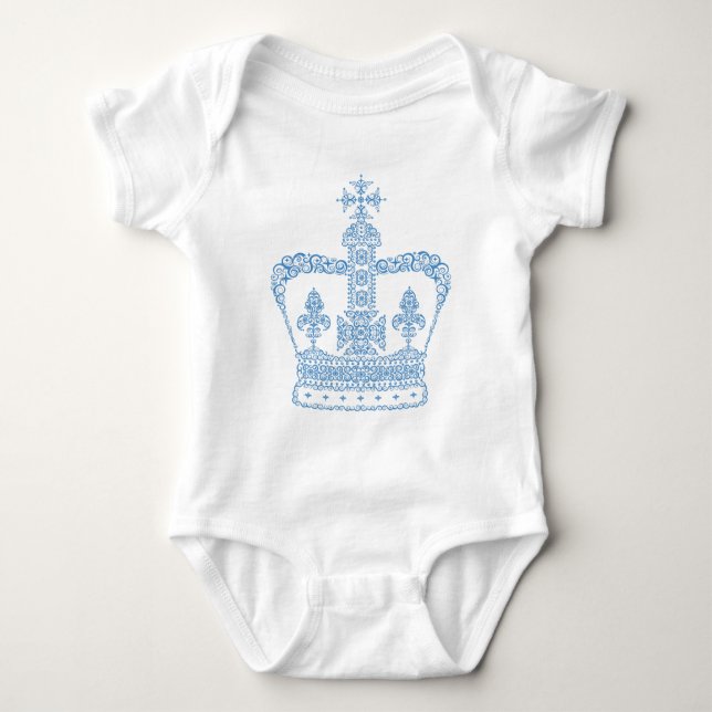 King or Queen Crown Baby Bodysuit (Front)