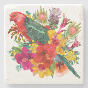 King Parrot Tropical Stone Coaster