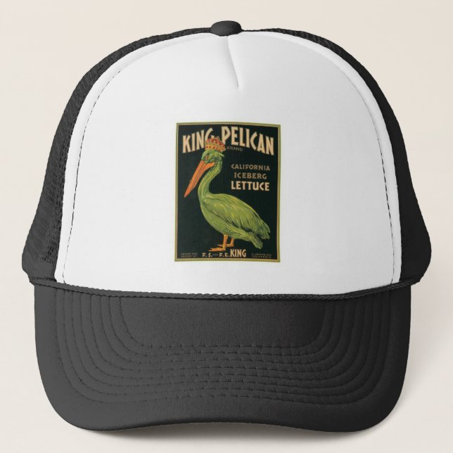 King Pelican Vintage Label Trucker Hat (Front)