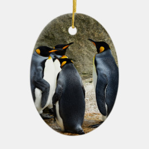 King Penguin Ceramic Tree Decoration