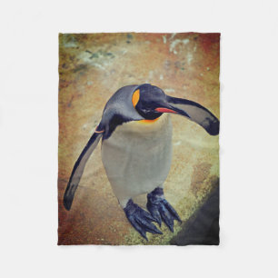 King Penguin Edinburgh Zoo Scotland Fleece Blanket