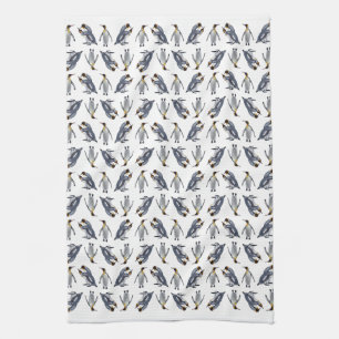 King Penguin Frenzy Kitchen Towel (Choose Colour)