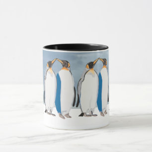 King Penguin Pair Kissing  Mug