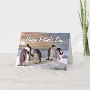 King penguins Happy Father's Day Card