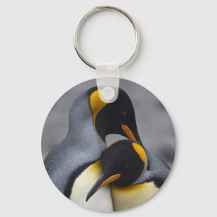 King Penguins in Love Keyring