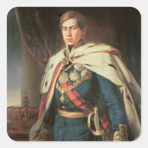 King Peter V  of Portugal Square Sticker