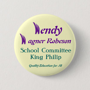 King Philip School 6 Cm Round Badge