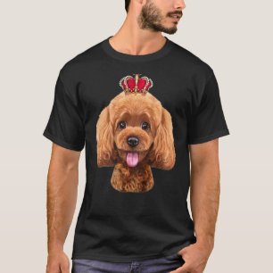 King Playful Toy Poodle Dog Wearing An Imperial Cr T-Shirt