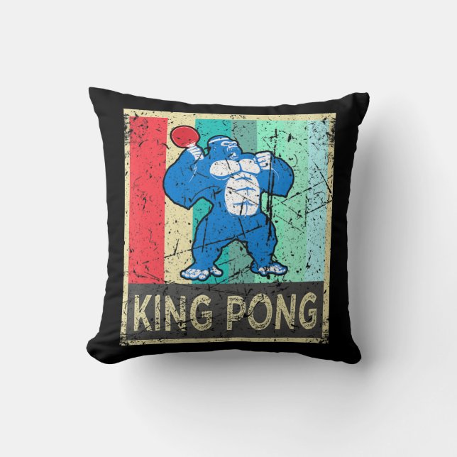King Pong  Ping Pong Gear Clothes For Men Women Ki Cushion (Front)