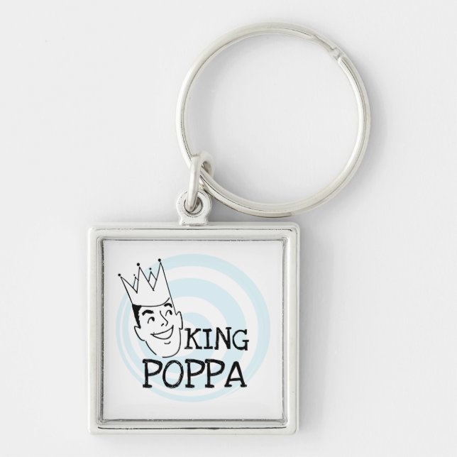 King Poppa T-shirts and Gifts Key Ring (Front)
