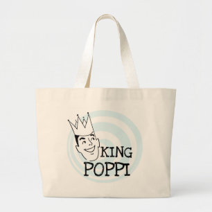 King Poppi T-shirts and Gifts Large Tote Bag