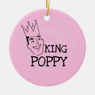 King Poppy T-shirts and Gifts Ceramic Tree Decoration