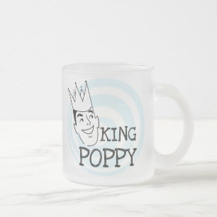 King Poppy T-shirts and Gifts Frosted Glass Coffee Mug