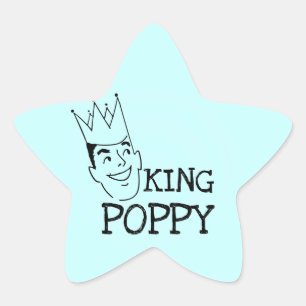 King Poppy T-shirts and Gifts Star Sticker