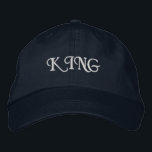 KING Printed Cotton Navy fabric and adjustable Men Embroidered Hat<br><div class="desc">This navy cap with "KING" embroidered on the front is a statement piece in your wardrobe. The cotton fabric and adjustable strap ensure both durability and comfort for all-day wear.</div>