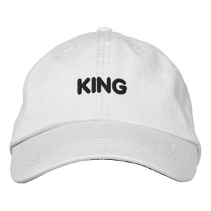 KING Printed text Name Embroidered Hats Caps