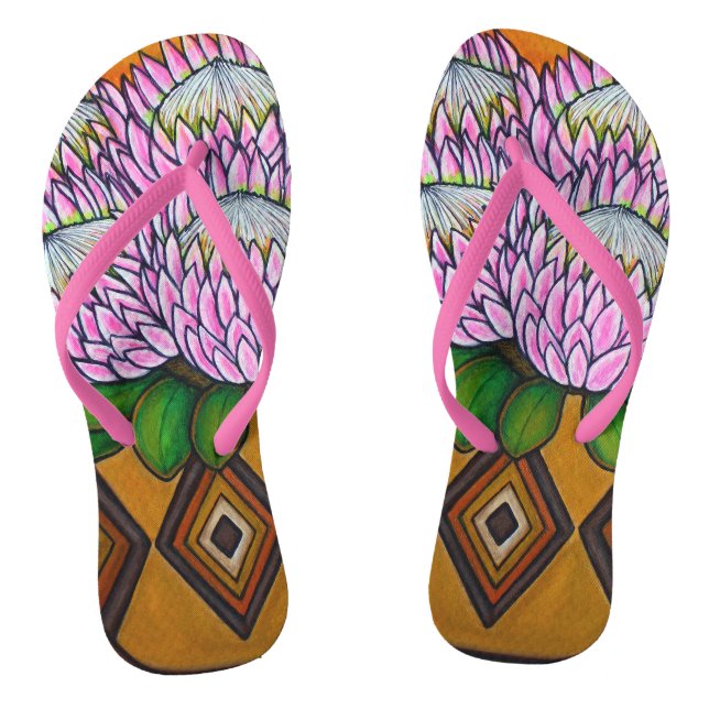 King Protea Custom Adult, Slim Straps Jandals (Footbed)
