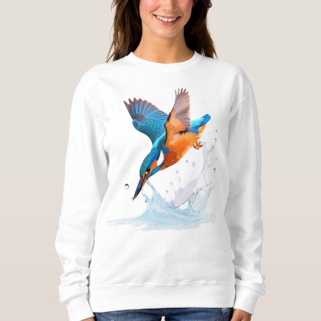 King Protea Exotic Watercolor Botanical Sweatshirt (Front)