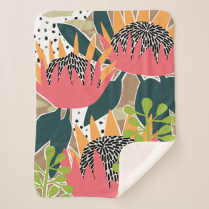 King Protea I Sherpa Blanket