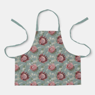 King Protea on Sea foam Apron