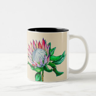 king protea Two-Tone coffee mug