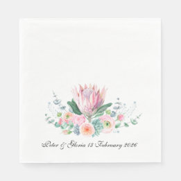 King Protea Wedding Napkin from the Protea Set