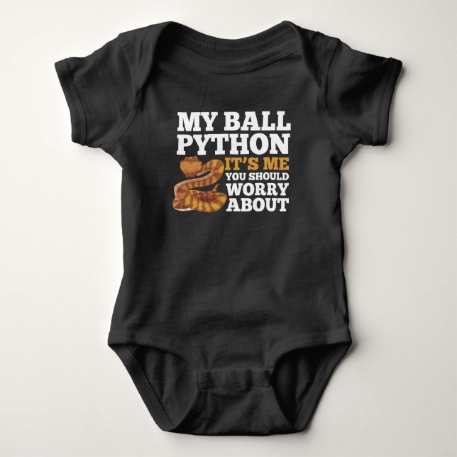 King Python Snake Funny Snake Owner Quote Baby Bodysuit (Front)