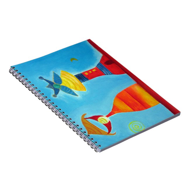 King Queen Abstract Art Whimsical  Notebook (Right Side)