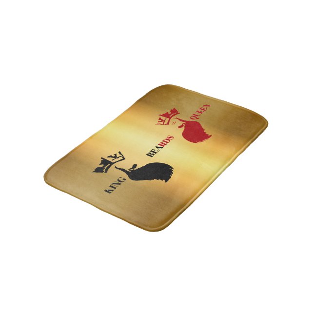 King&Queen Beards on Gold Bath Mat (Angled)