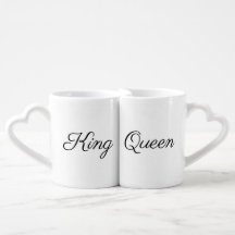 King & Queen Lovers Nesting Mugs