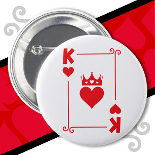 King Queen Matching Couple Costume King of Hearts 6 Cm Round Badge